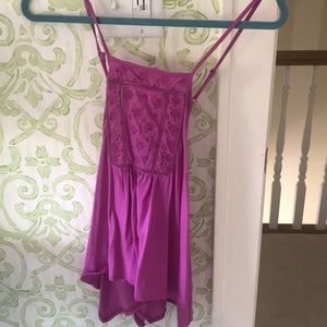 Purple/ dark pink cross back shirt